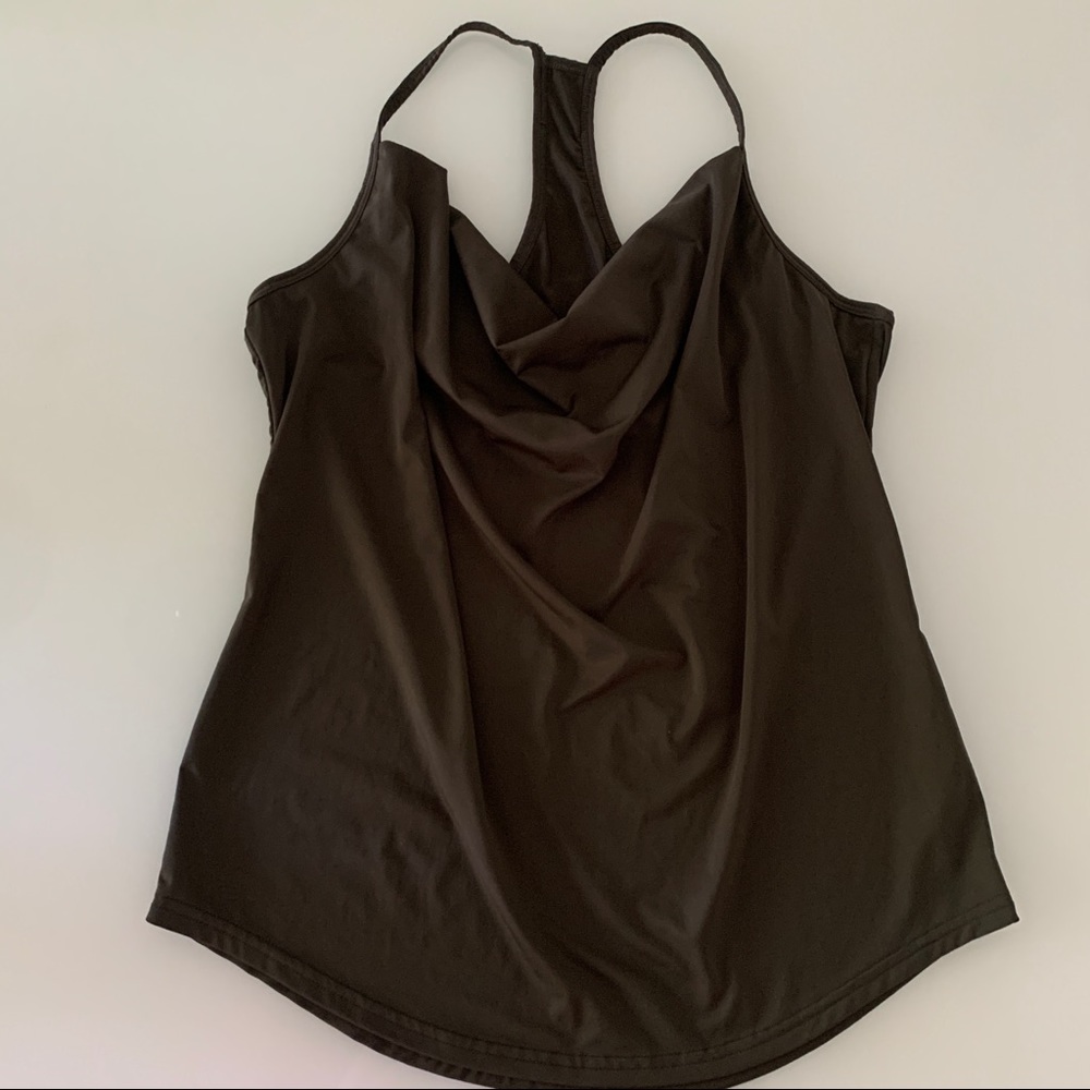 Fabletics Hunter Green Flowy Yoga Top